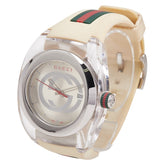 グッチ インターロッキングG シンク SYNC 腕時計 137.1 クオーツ シルバー文字盤 ステンレススチール ラバー メンズ GUCCI 【中古】